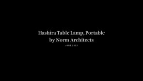 Video of the Hashira Portable Table Lamp by Menu.