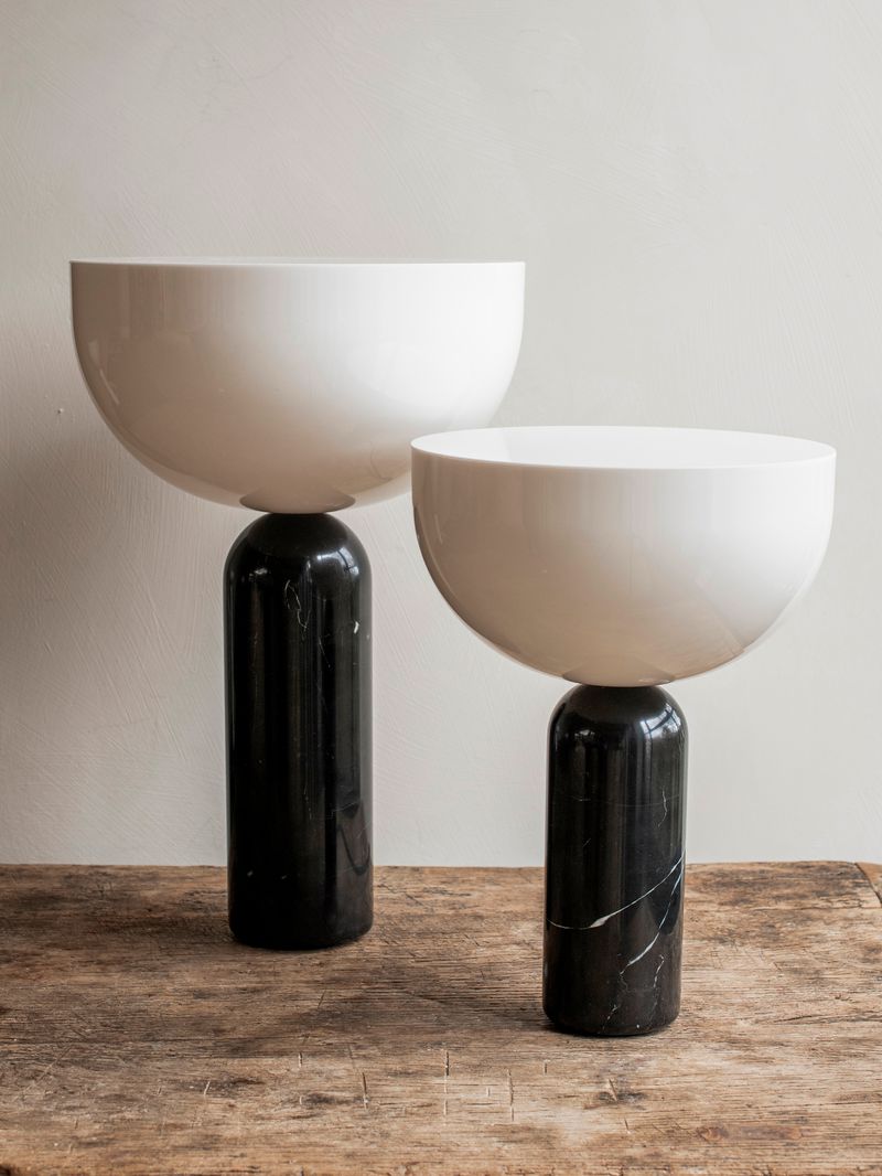 Kizu Table Lamp Black Marble both sizes