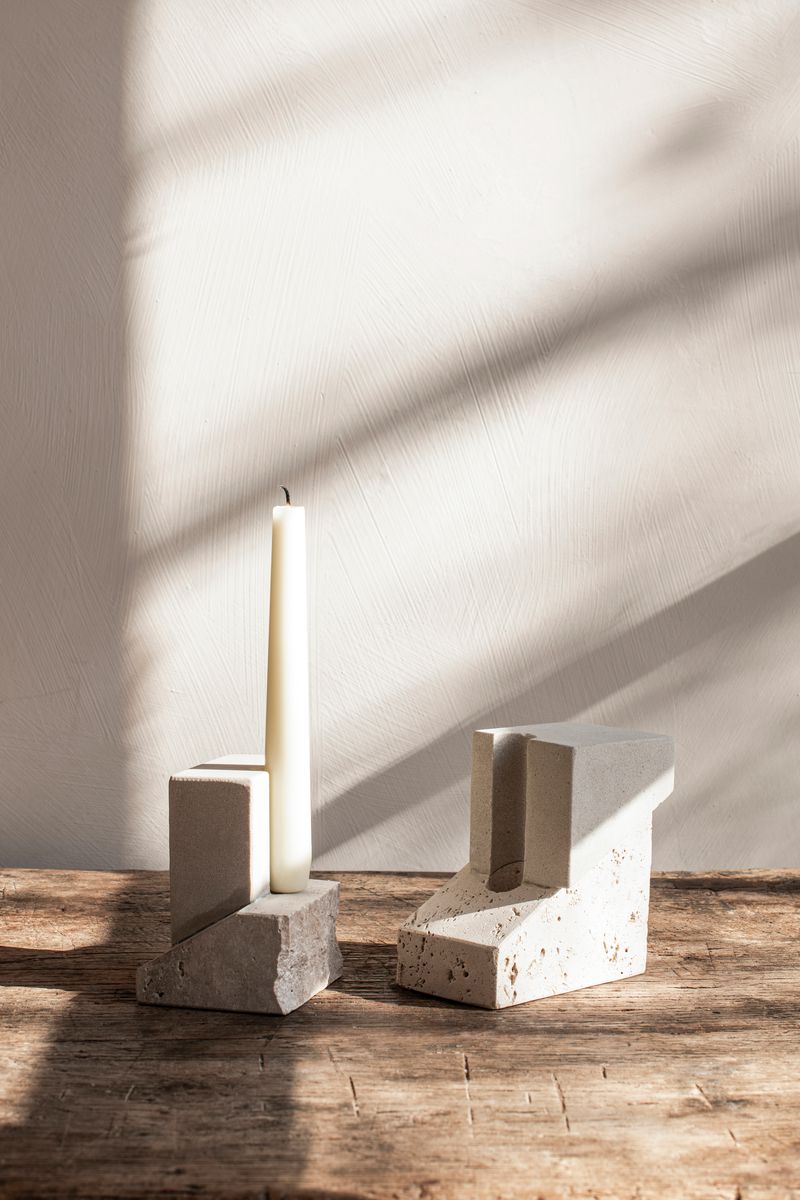 Offset Candleholder by Kristina Dam.