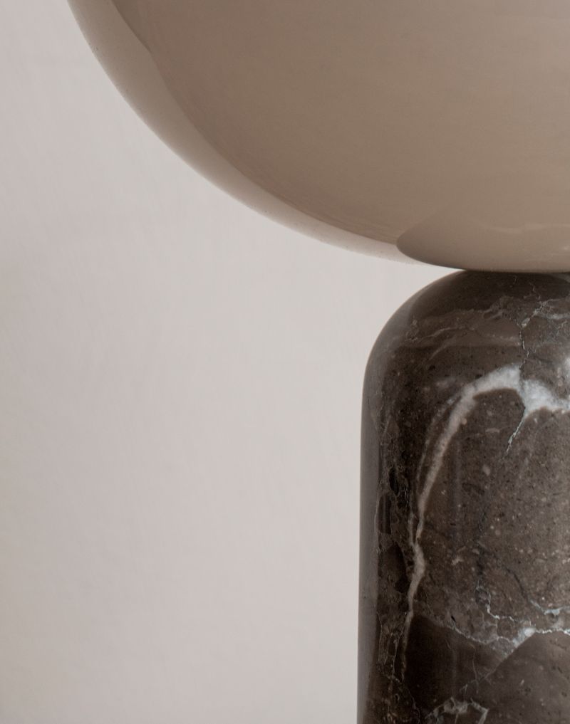 Detail shot of the Kizu Portable Lamp Gris du Marais by New Works.
