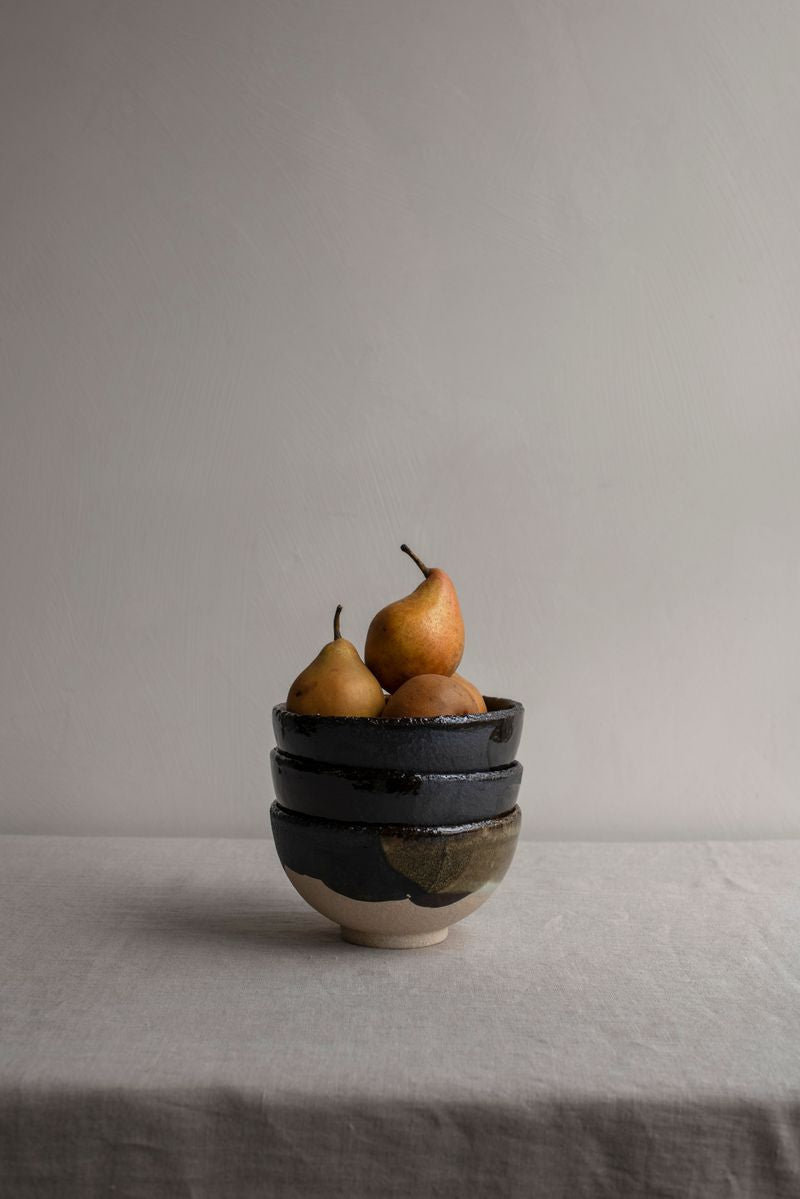 Stacked Seidou Bowls by Jars Ceramistes at Enter The Loft.