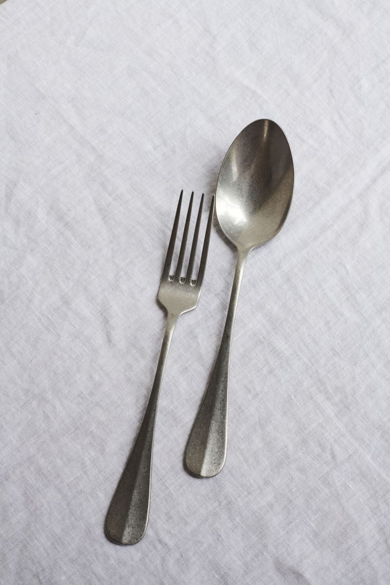 Serving Spoon and Fork from the Baguette Vintage Serving Cutlery collection by Sambonet.