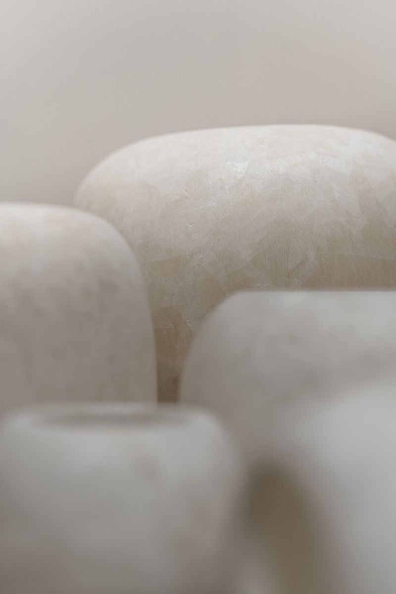 Details of the Alabaster Tealight by The Loft Selects.