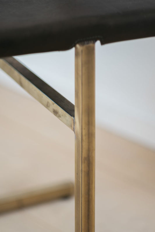 Close-up of the Brass Frame in the Memento Chair by WDSTCK.