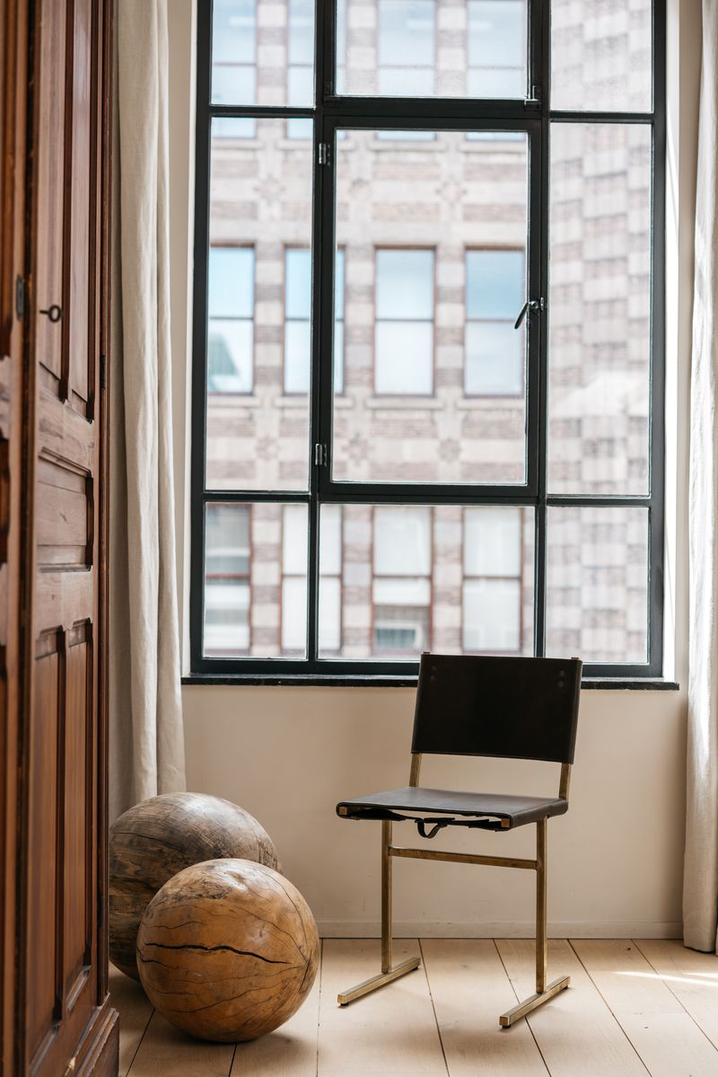 Memento Chair, Black Frame by WDSTCK in Moss Green.