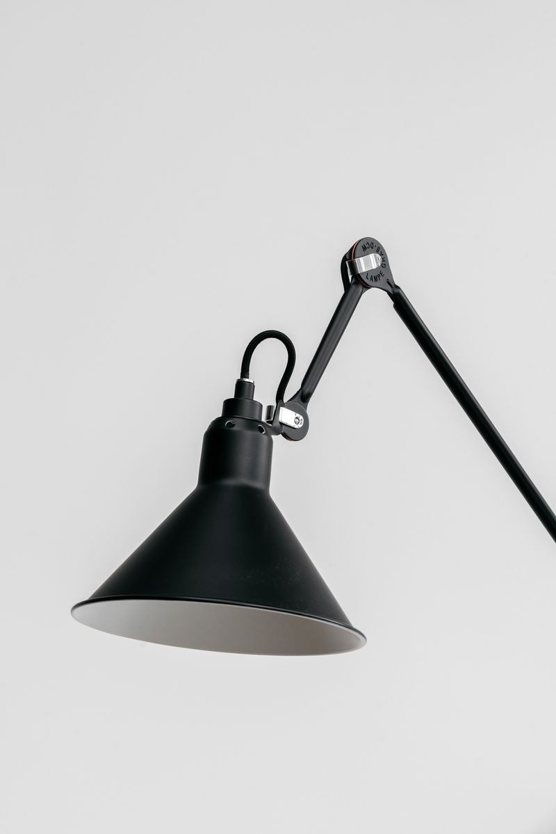 Lampe Gras N°201 desk lamp with adjustable arm and shade. Perfect for adding a touch of sophistication to any workspace or living area.