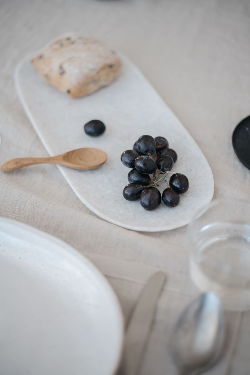 Natural Marble Platter by The Loft Selects.