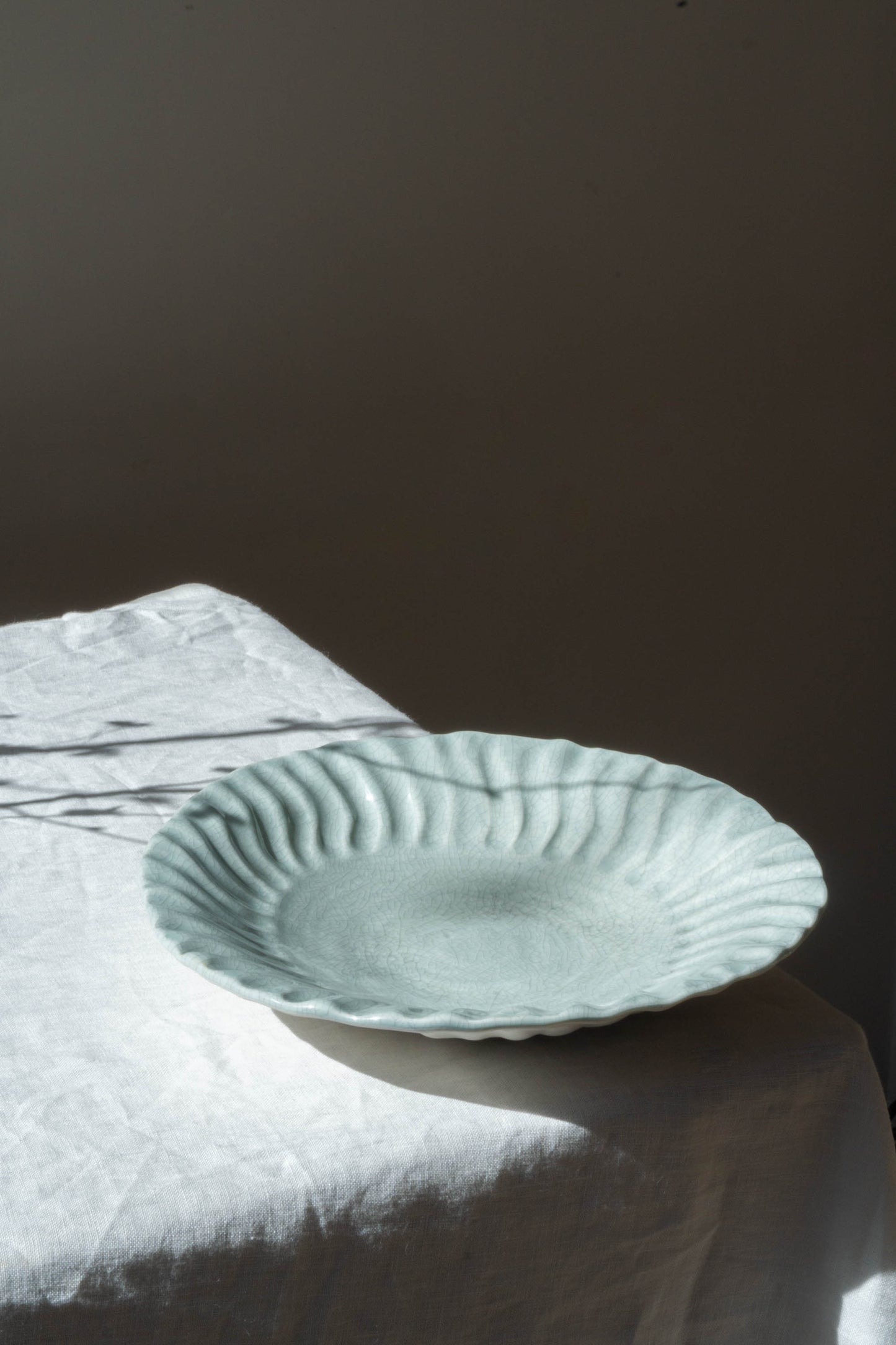 Dashi Large Plate Celadon Green XL Ceramic