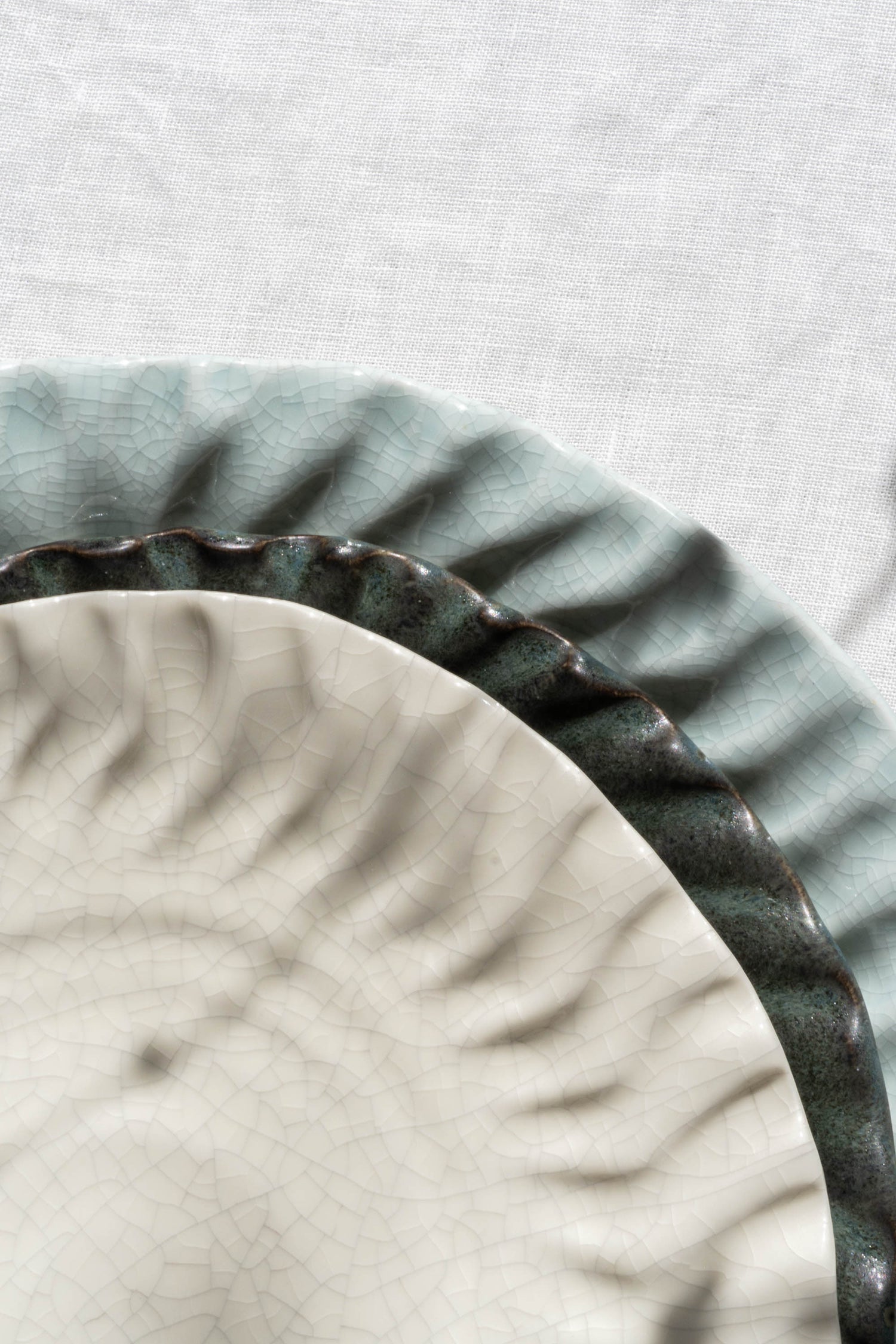 Dashi Large Plate Celadon Green XL Ceramic detail