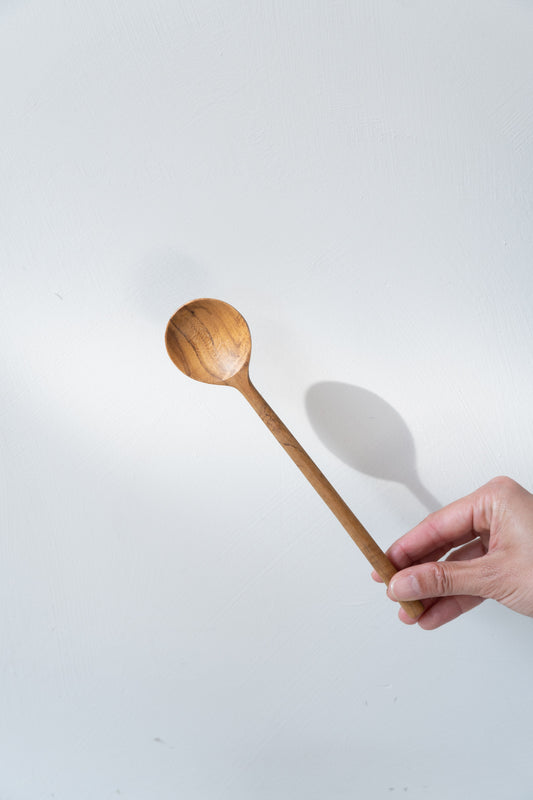 Wooden Slim Spoon in hand