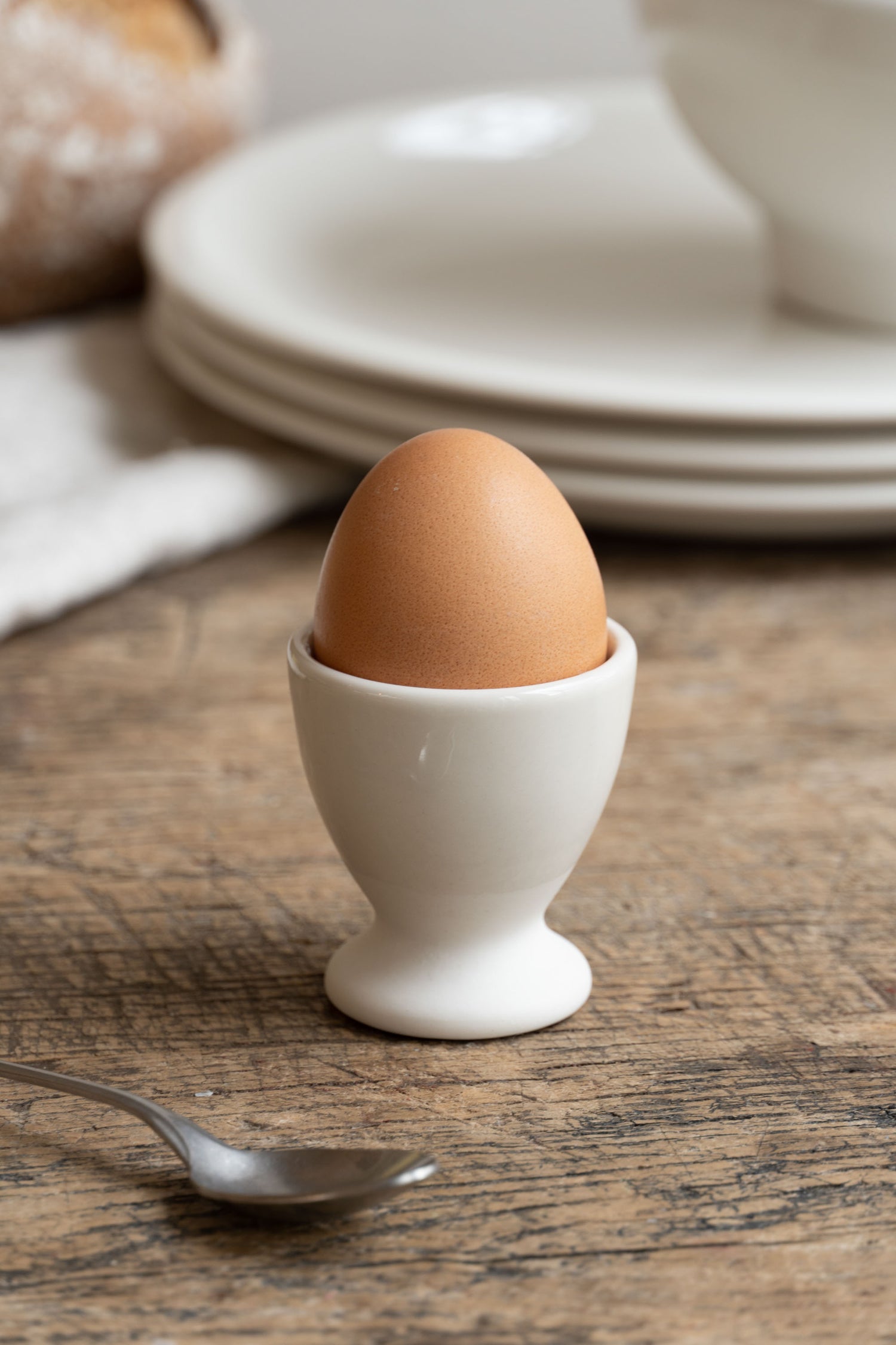 Antibes Egg Cup White by Jars Ceramistes.