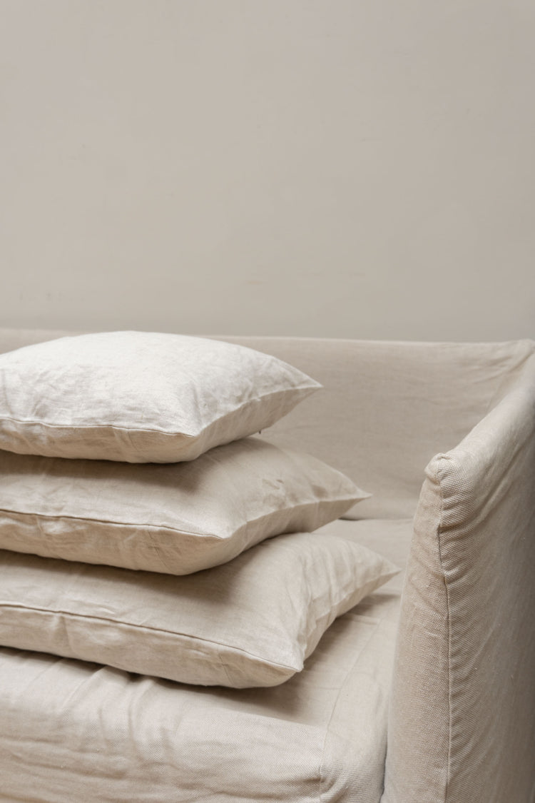 Oatmeal Linen Cushion, Timeless Linen | Enter The Loft