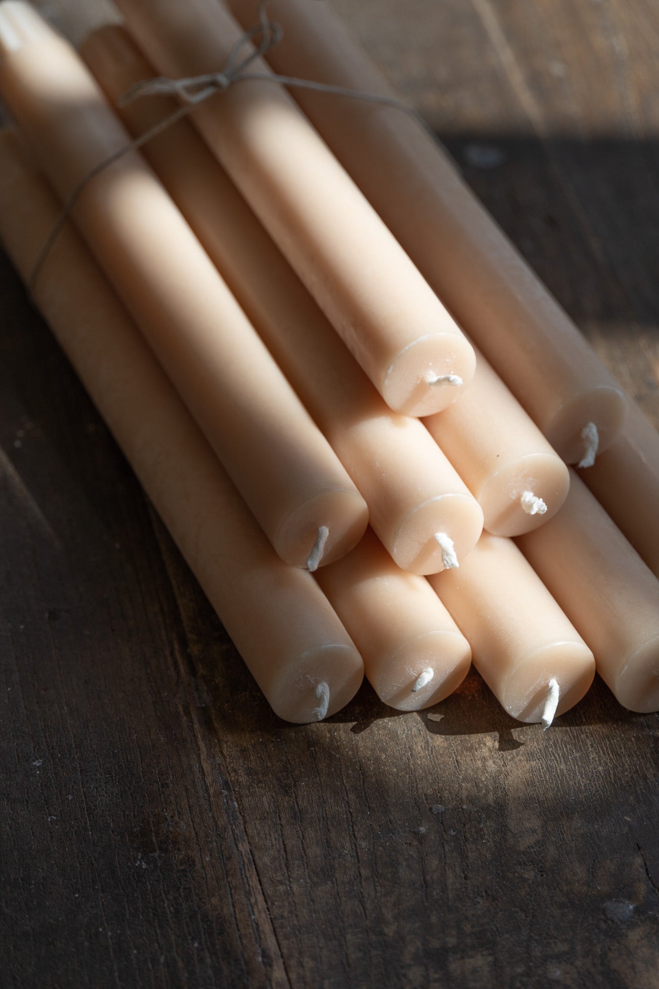 Dinner Candles Beige (set of 10) by The Loft Selects.