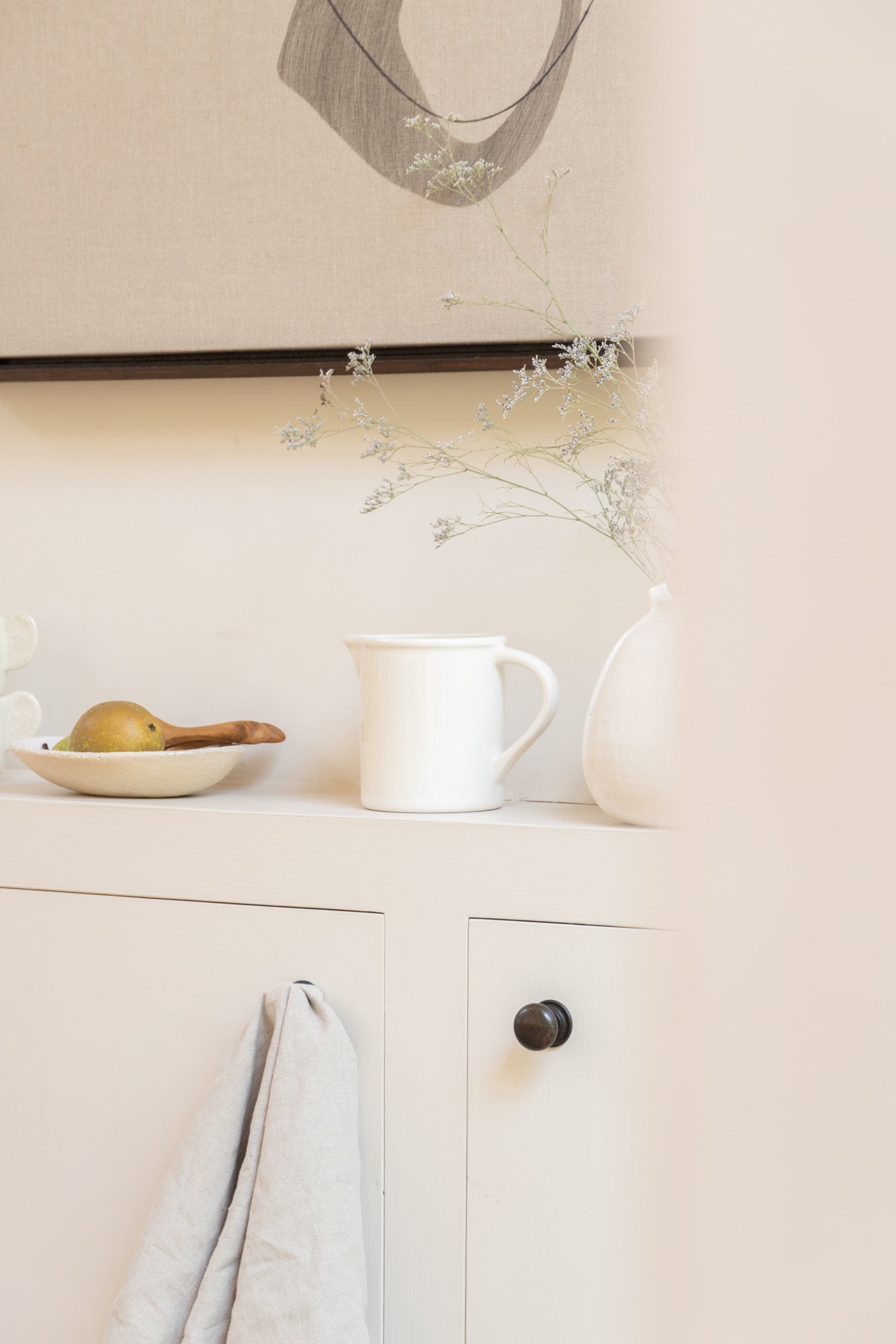 Roussillon Carafe White by Jars Ceramistes set in a light and lofty interior at Enter The Loft.