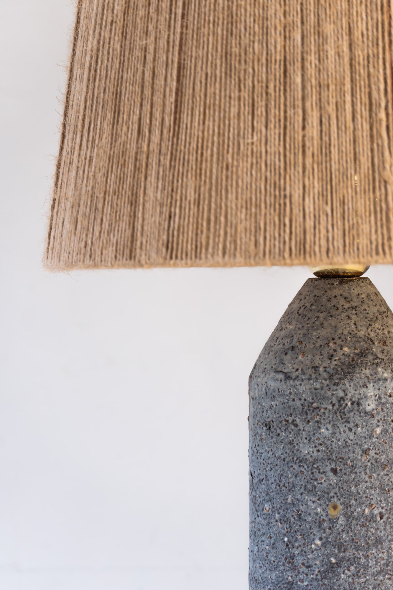 Detail Jute Lampshade and Ceramic Lamp