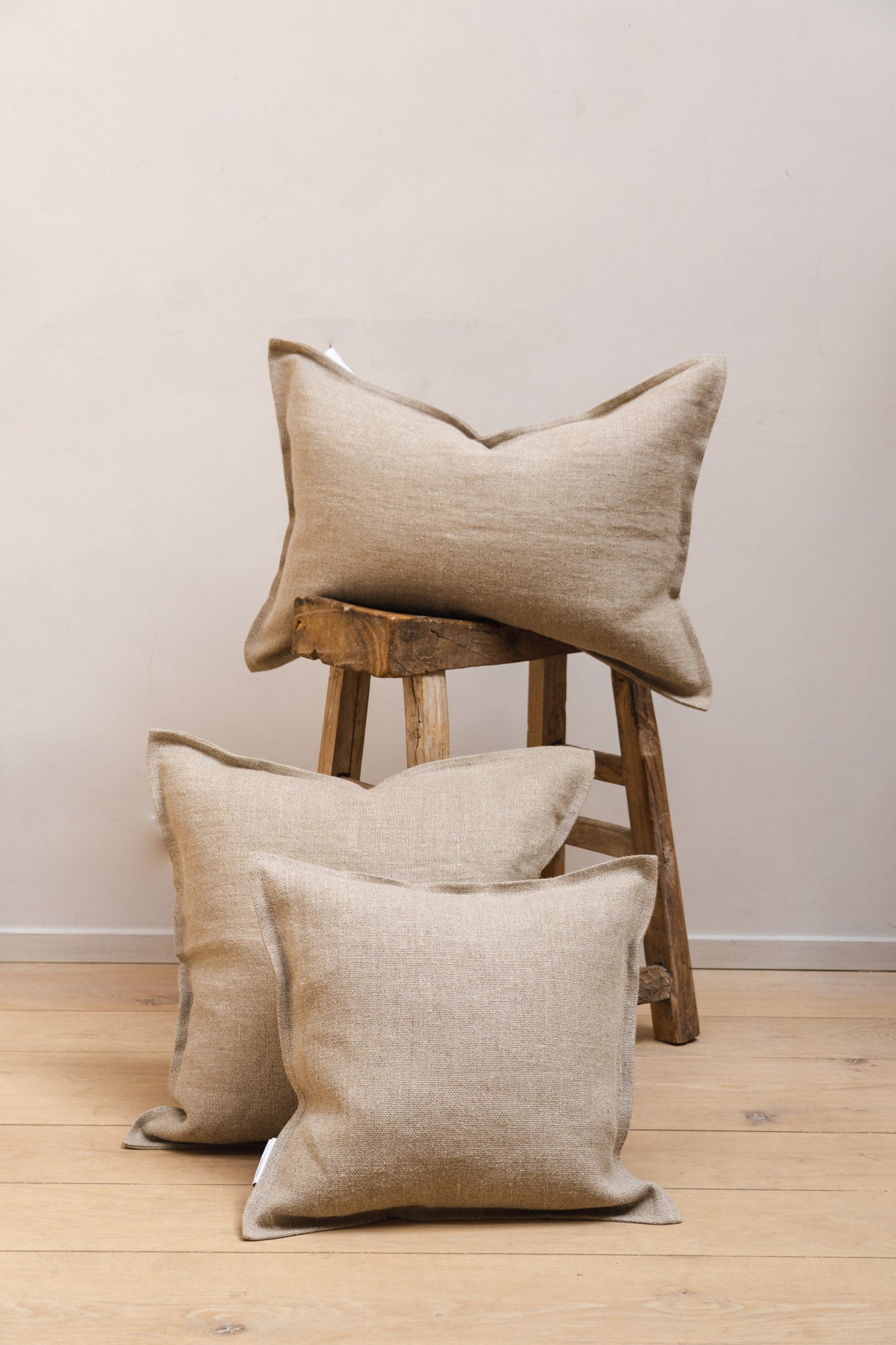 Linen Cushion Heavyweight Natural by Timeless Linen.