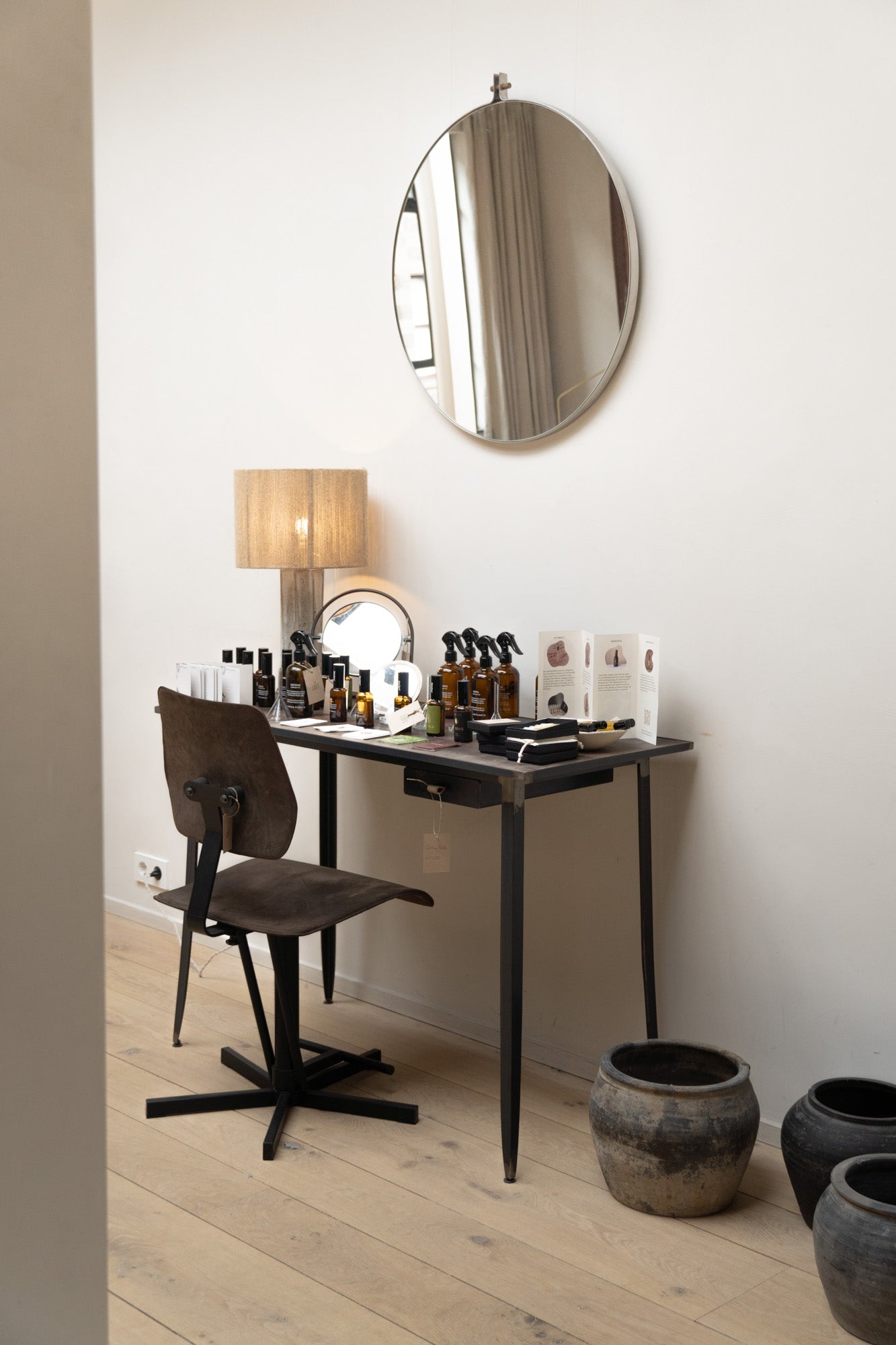 Dowel Mirror Round by Kristina Dam - Scandinavian designer