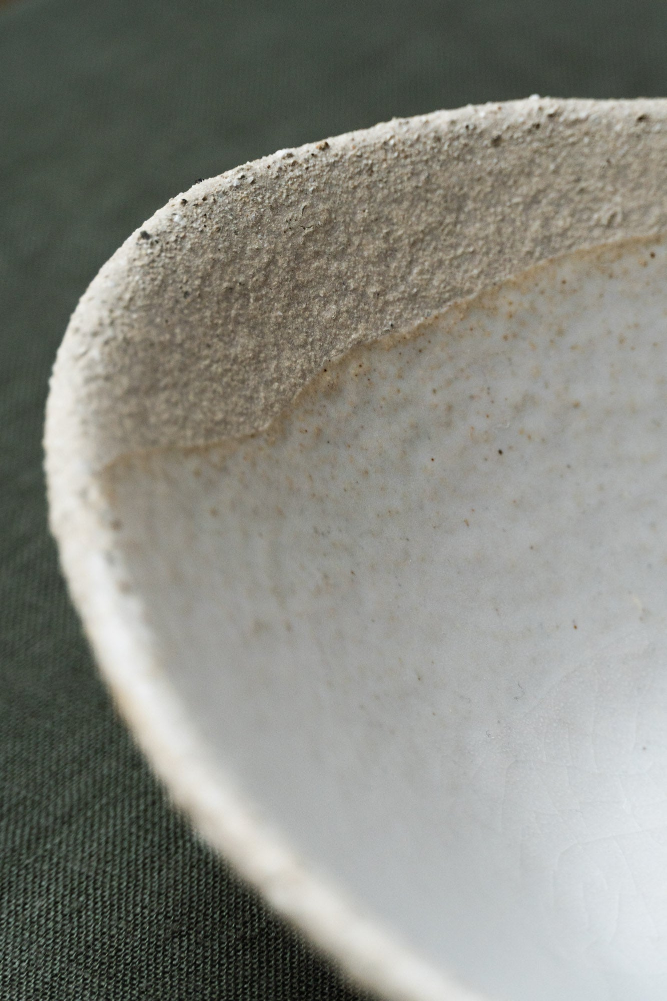 Details of the Wabi Textured Bowl by Jars Ceramistes.