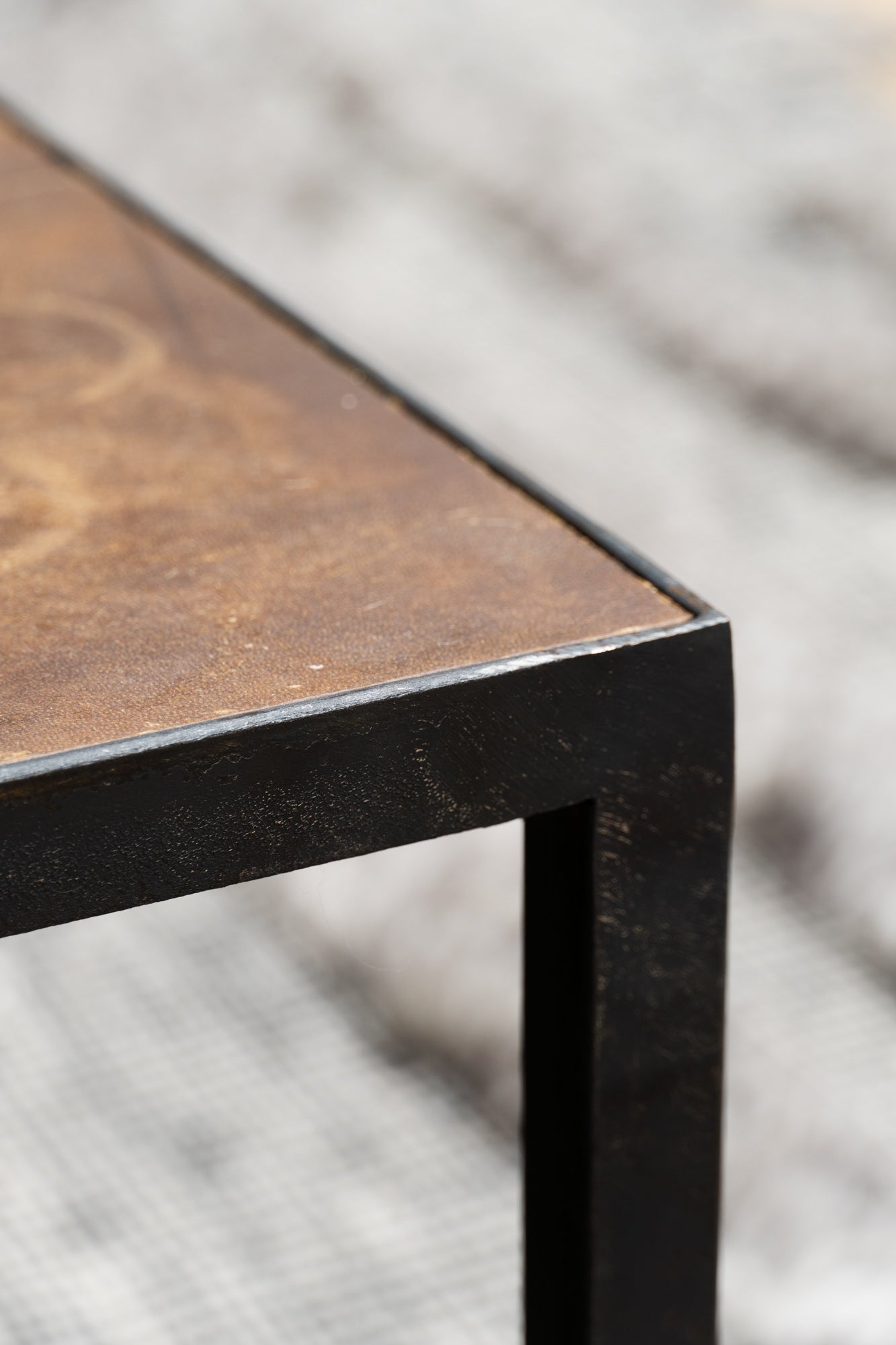 Details of the framework of the Mesa Coffee Table.