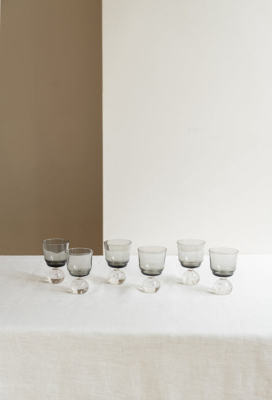 Glass Smoky Grey Small (set of 6) by Serax at Enter The Loft.