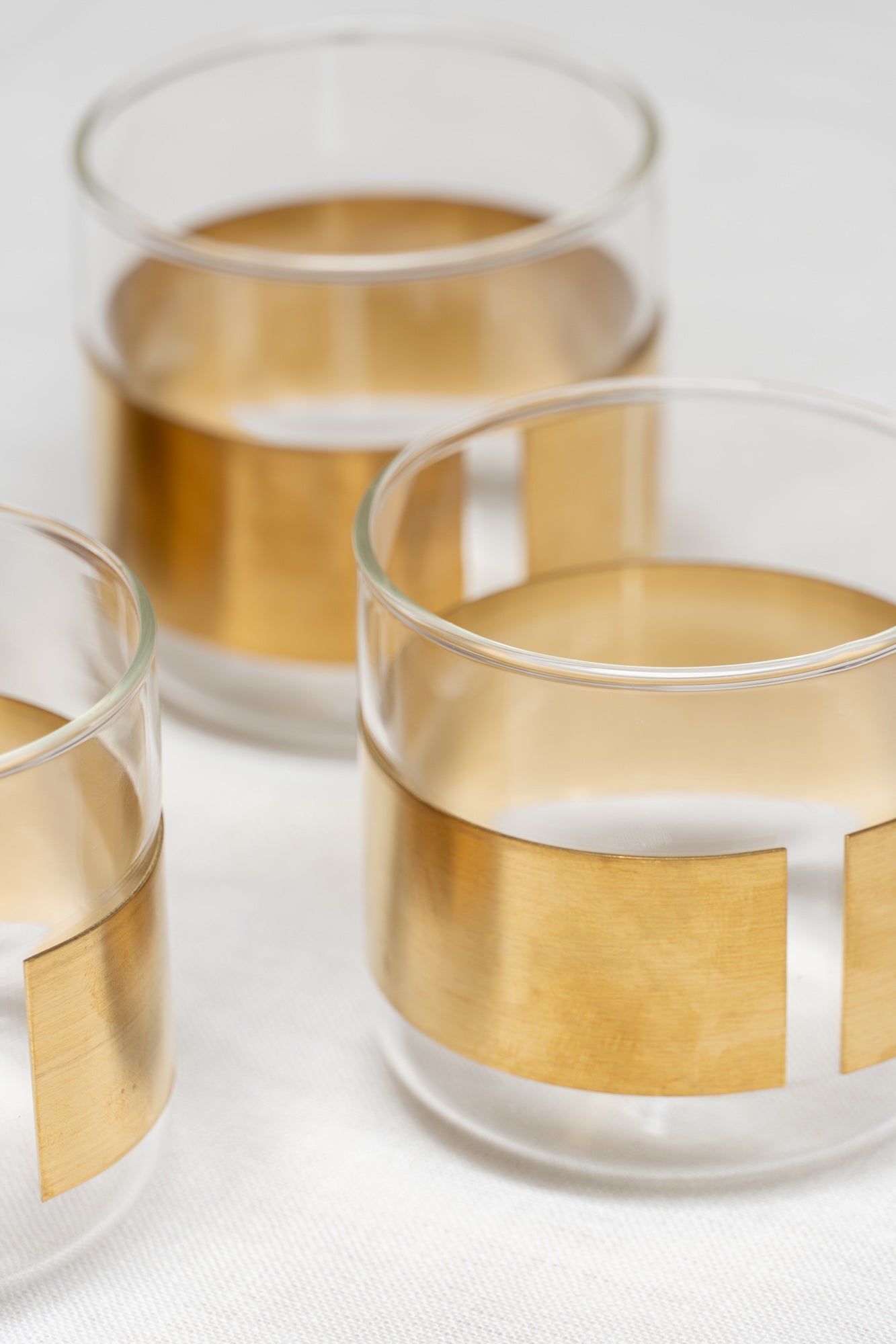 Close-up of the Copper Alchemy Chemistry Glasses by Serax.