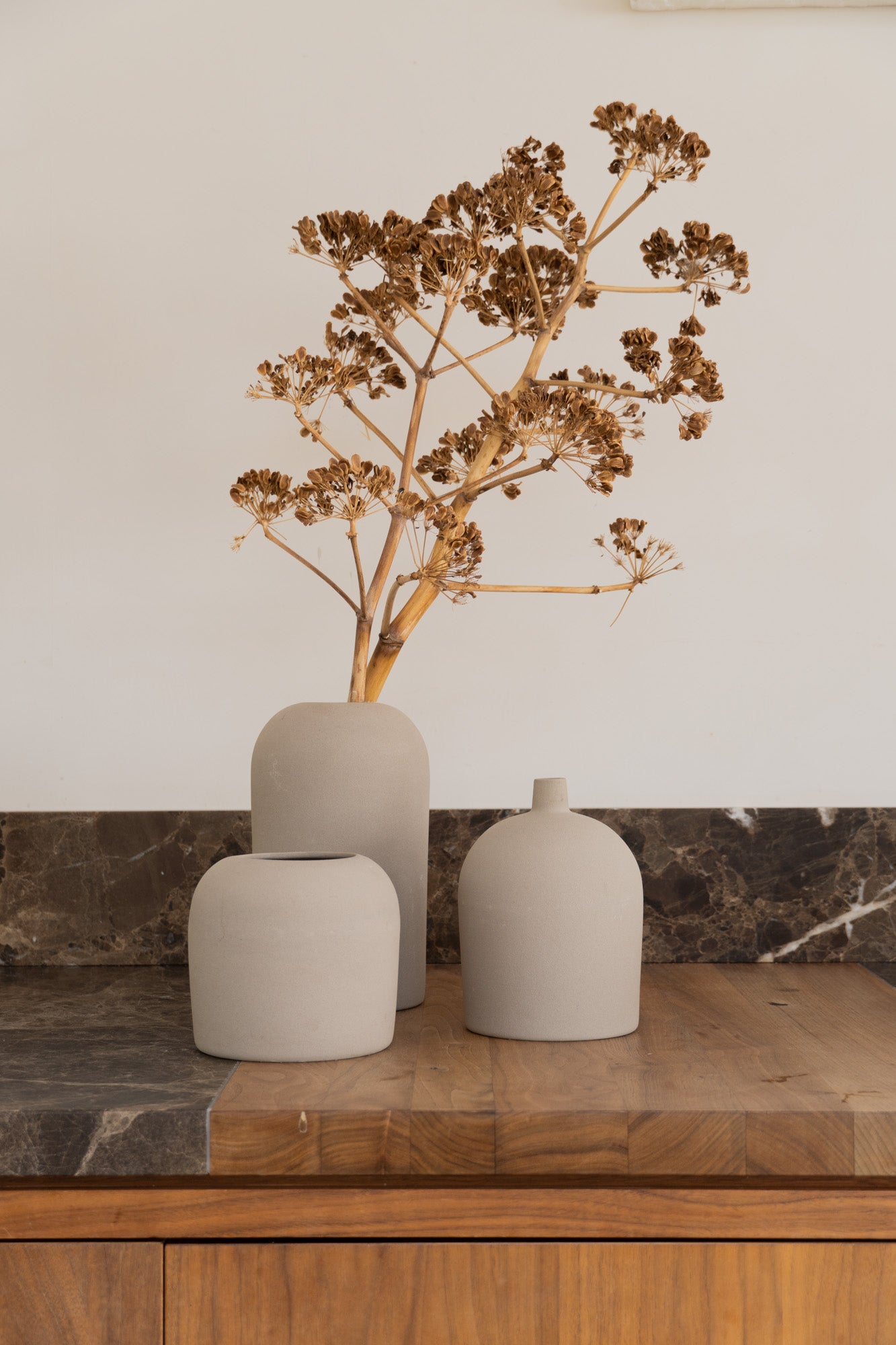 Dome Vases by Kristina Dam. Set of 3.