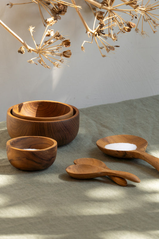 Nibble Wooden Bowls and Spoons by The Loft Selects.