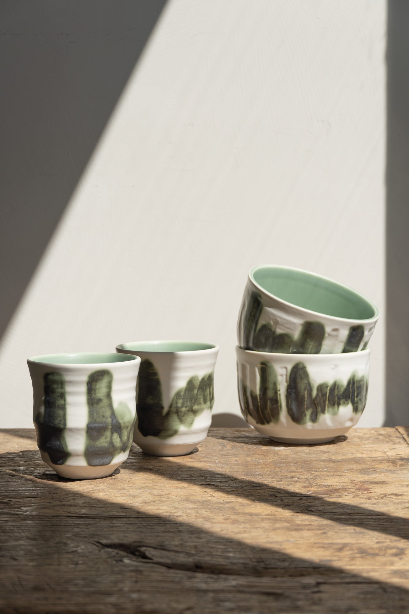 Dashi Bowl & Cup Green family by Jars Ceramistes.