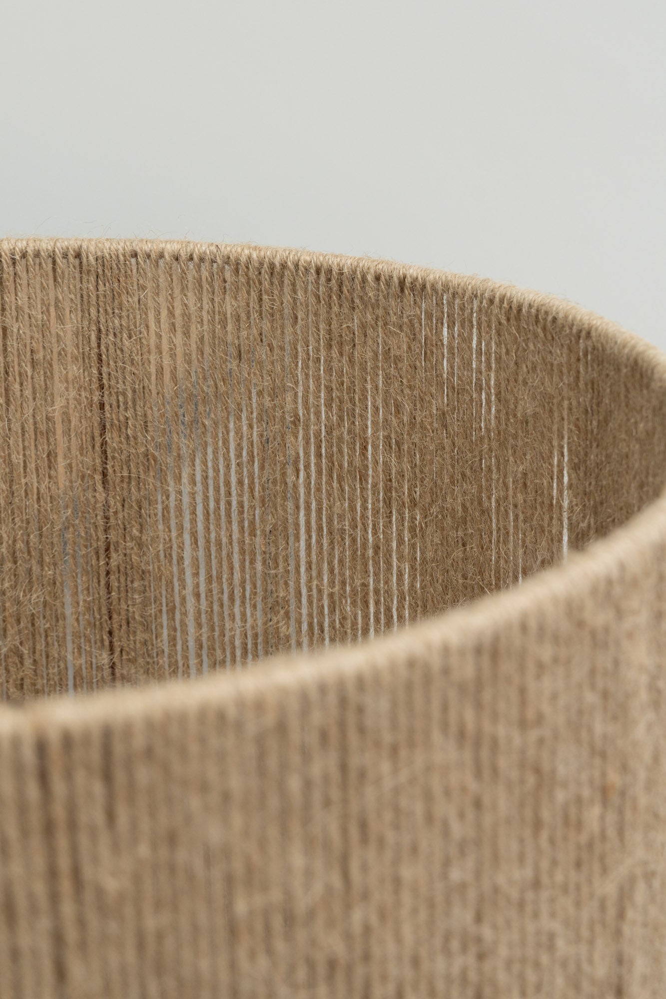 thin jute string lampshade by Grès Ceramics