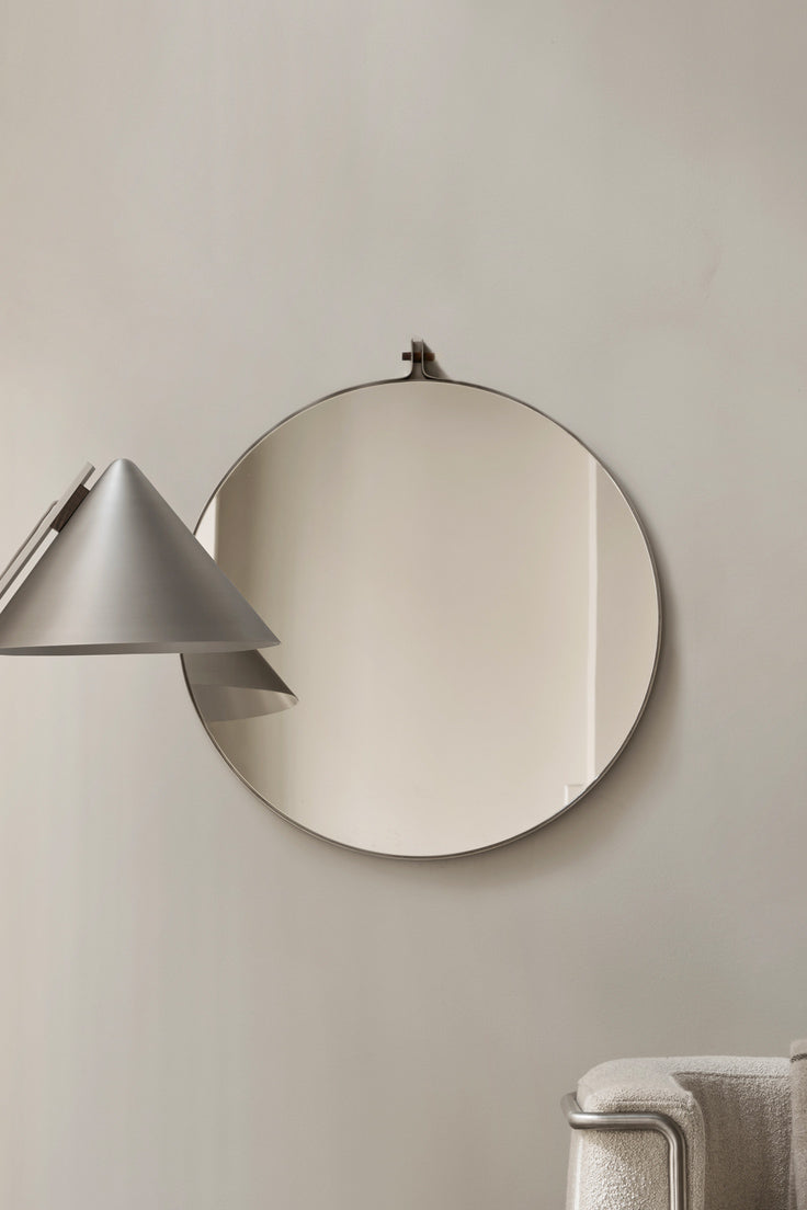 Dowel Mirror Round by Kristina Dam.