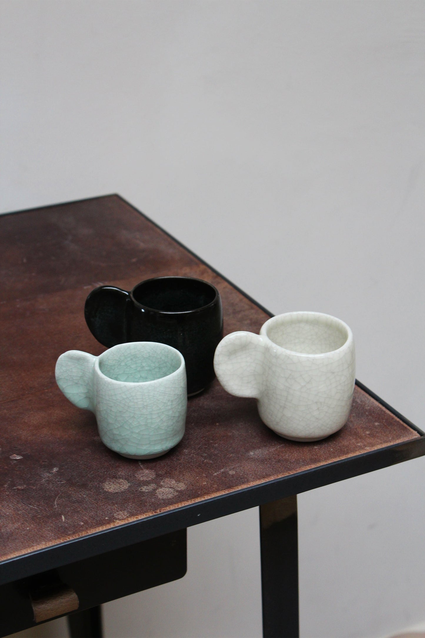 Dashi Coffee Cup in three colours by Jars Ceramistes.