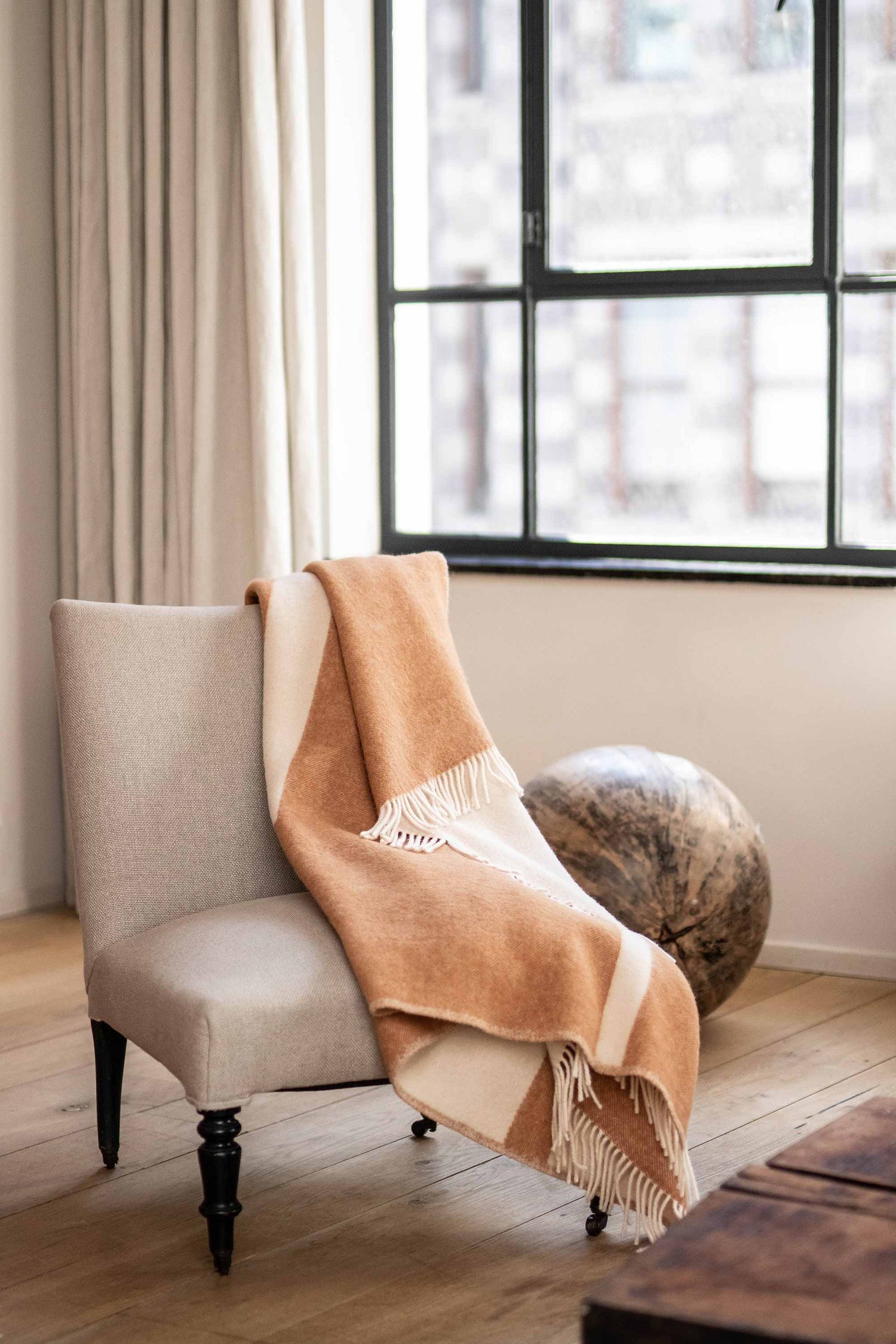 The River Grain Wool Blanket by Forestry Wool is made from 100% pure wool from New Zealand. 