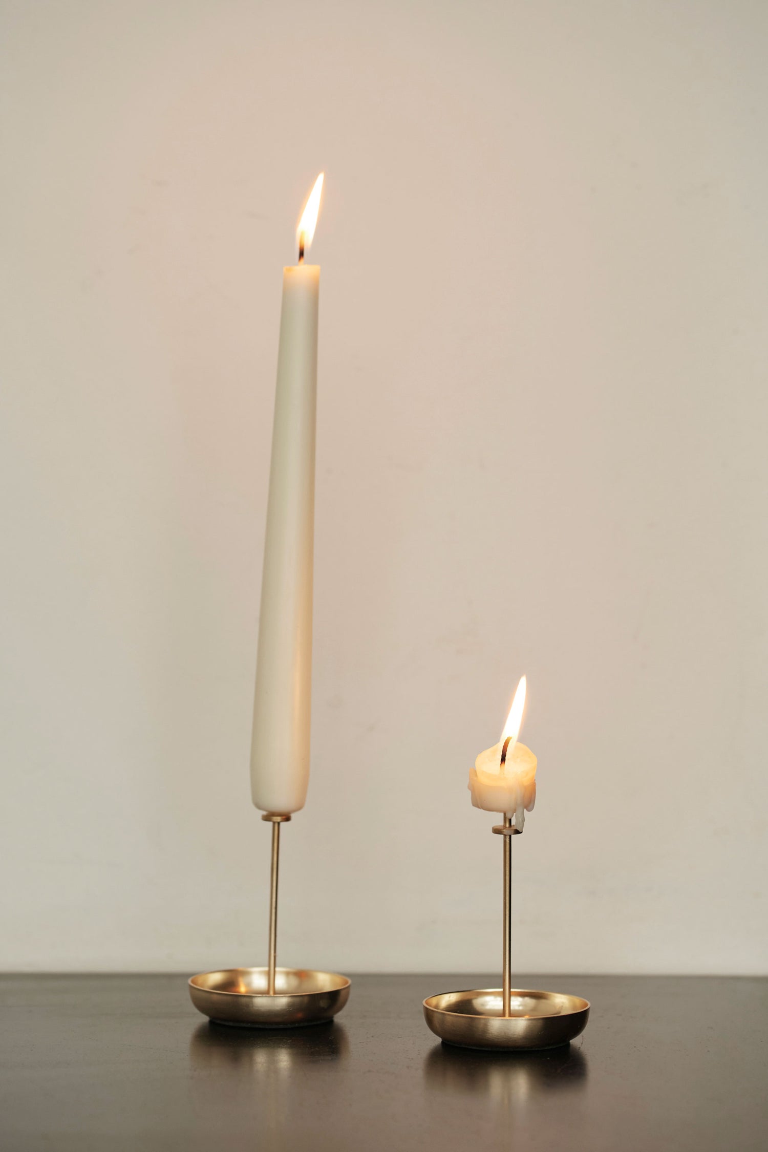 ENO Studio Micro Candle Pin (set of 2) - Golden Brass Candleholders