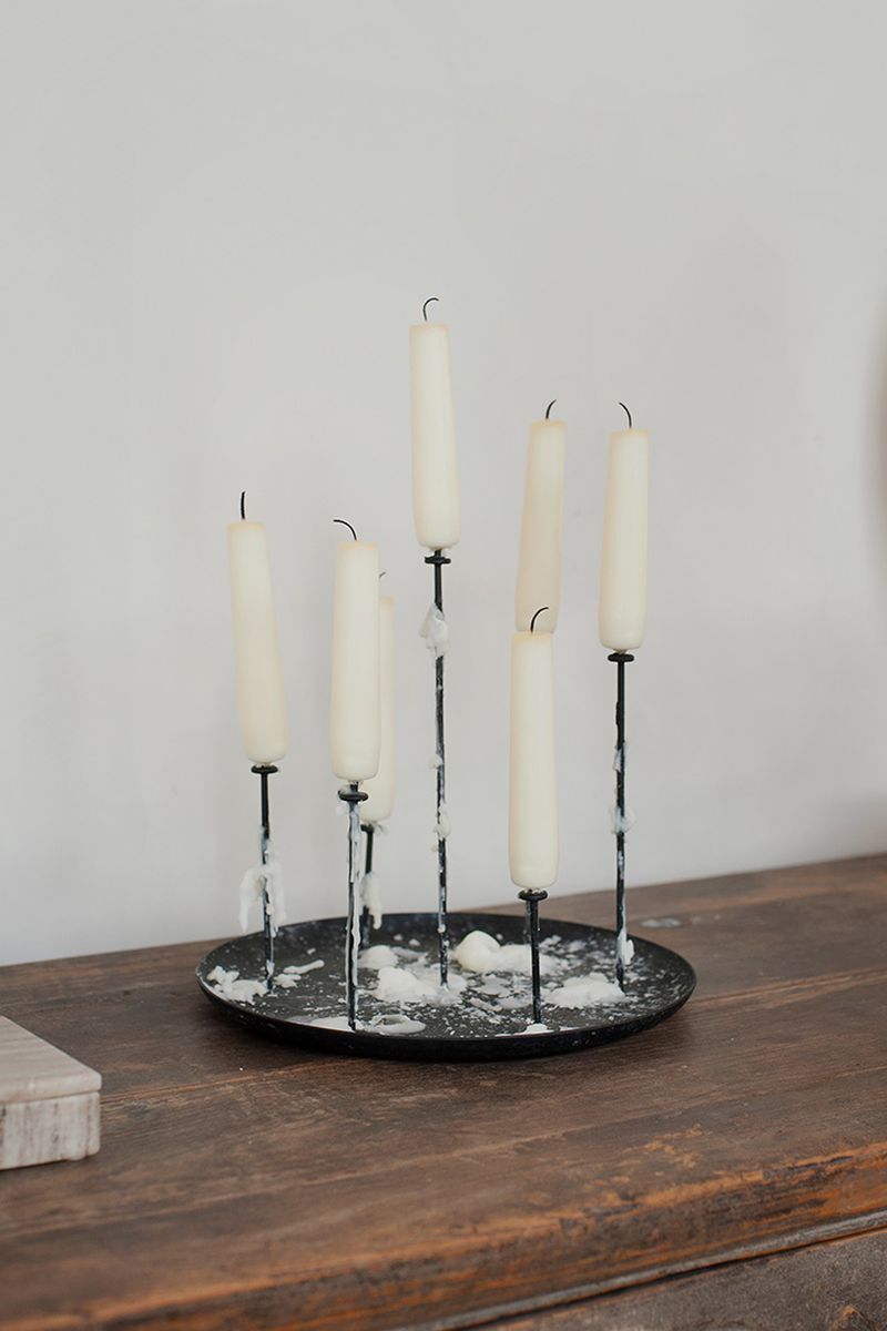 Multi-candle pin by ENO Studio showcased with different candle lengths. Perfect for creating unique and customizable candle displays.