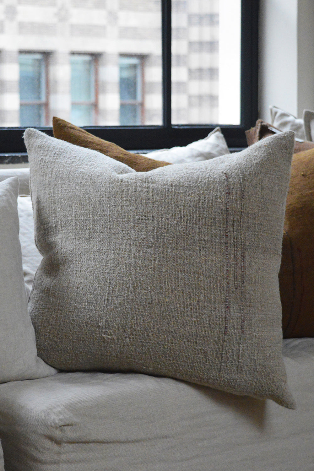Antique Onsen Cushion by Isabelle Yamamoto at Enter The Loft.