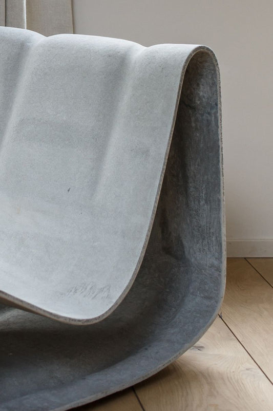 Close-up of the Loop Chair by Willy Guhl