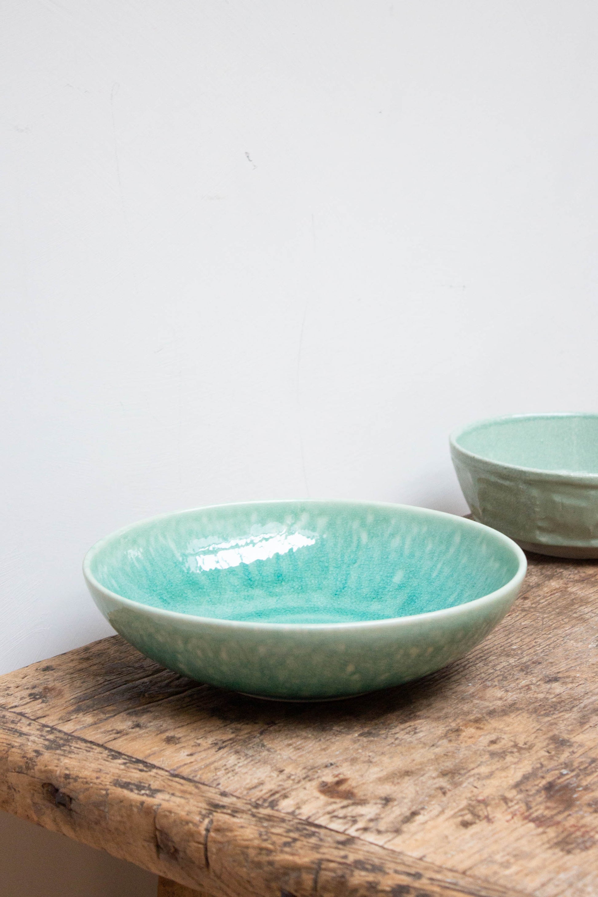 Tourron Deep Plate Celadon by Jars Ceramistes at Enter The Loft.