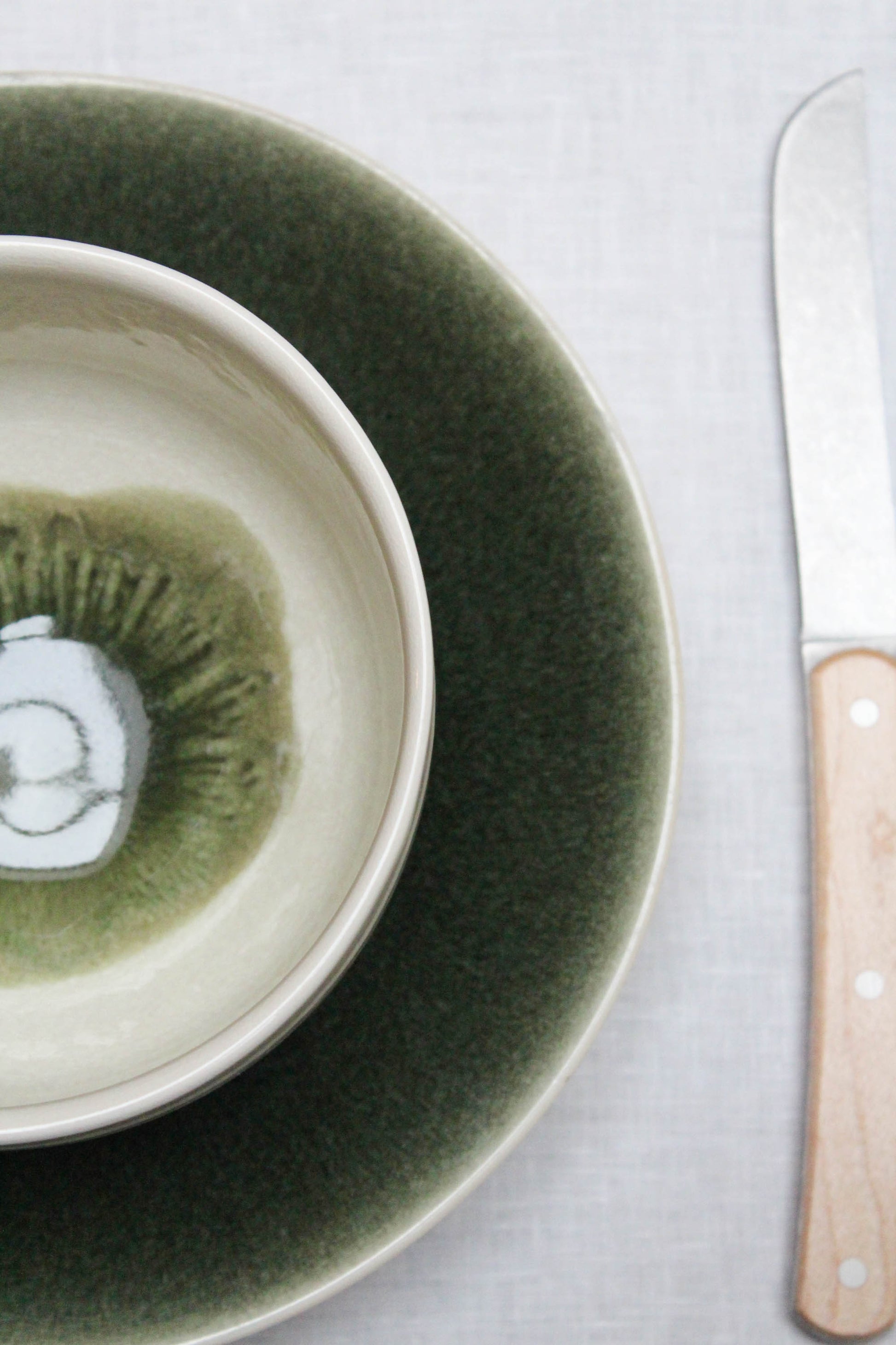 Dashi Bowl Vert Olive by Jars Ceramistes at Enter The Loft.