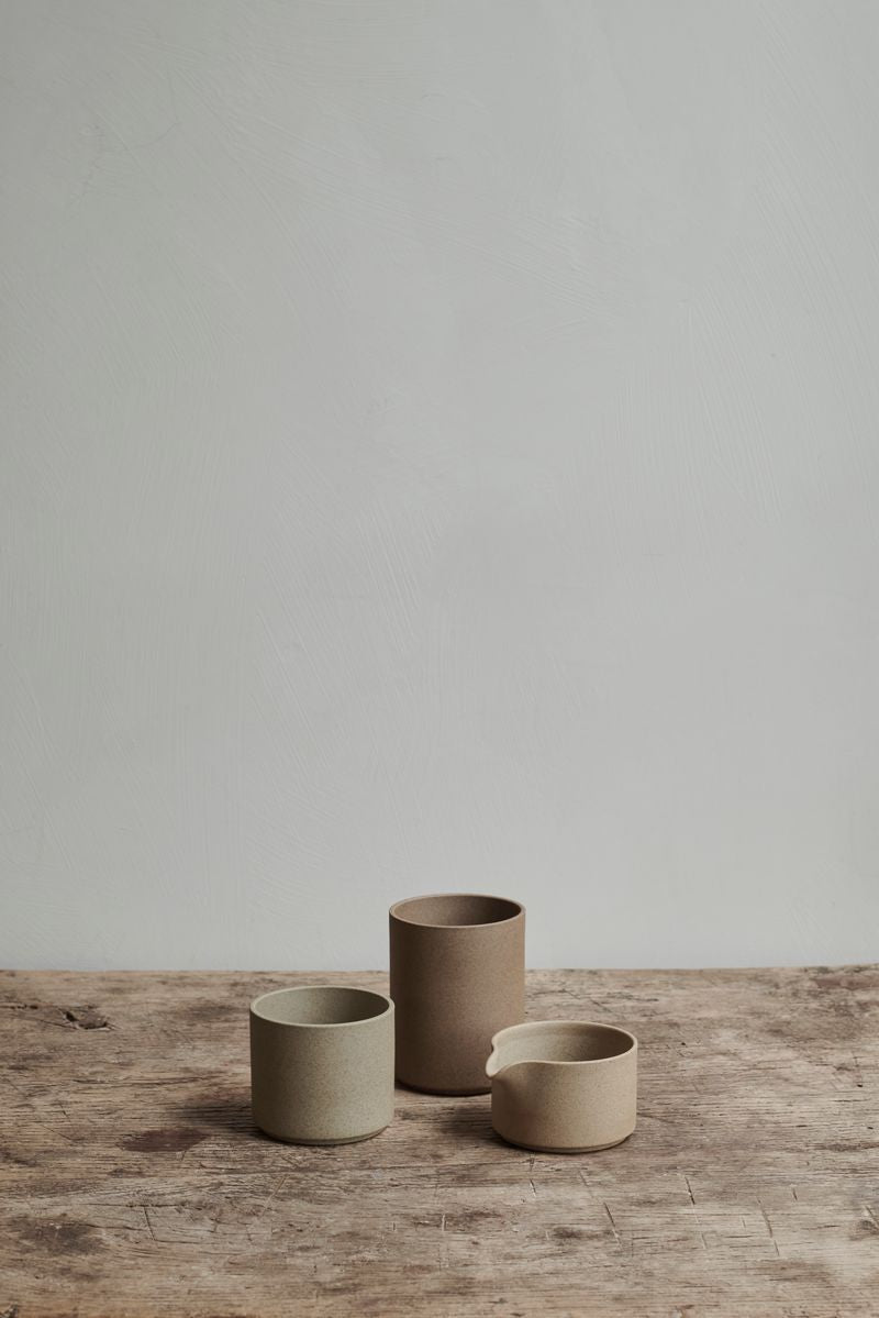 Cream Pitcher Cup and Tumbler in Natural by Hasami Porcelain