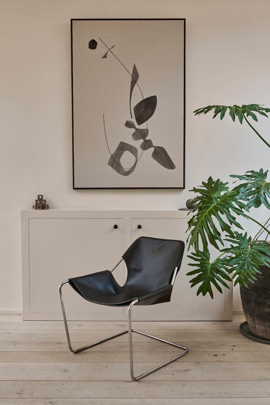 Paulistano Chair Stainless Steel Frame Black Leather by Objekto at Enter The Loft.