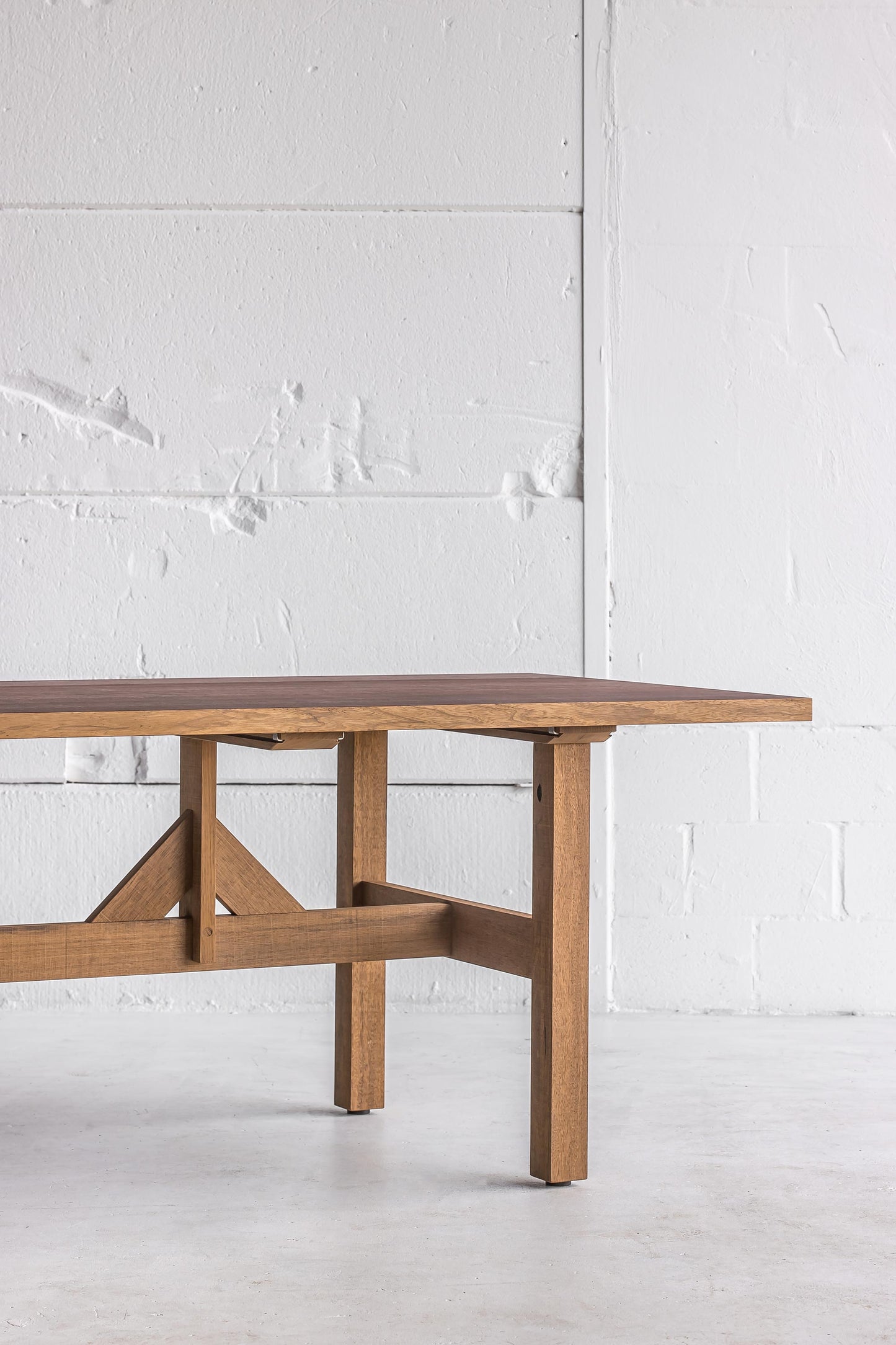 Heerenhuis Louza Long Coffee Table made from Thick Fraké Wood - Enter The Loft