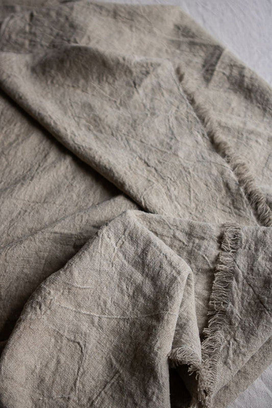 Close-up of the Linen Throw by Timeless Linen.