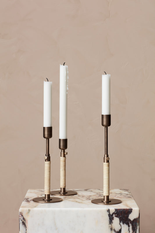 Duca Candleholder, Bronzed Brass by Menu.