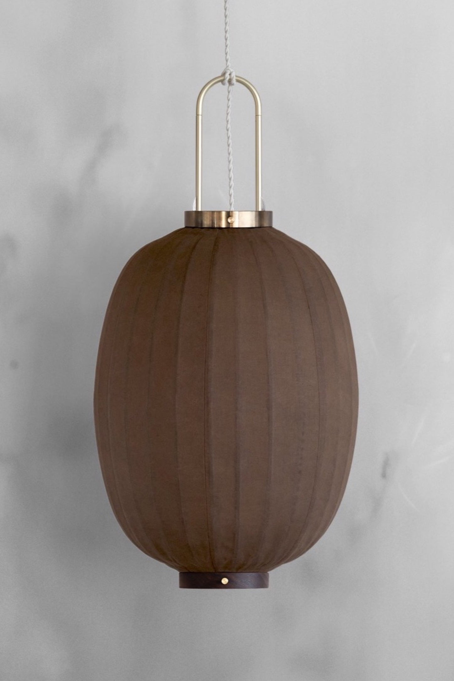 The Oval shape Plant Dyed Lantern Brown by Taiwan Lantern.