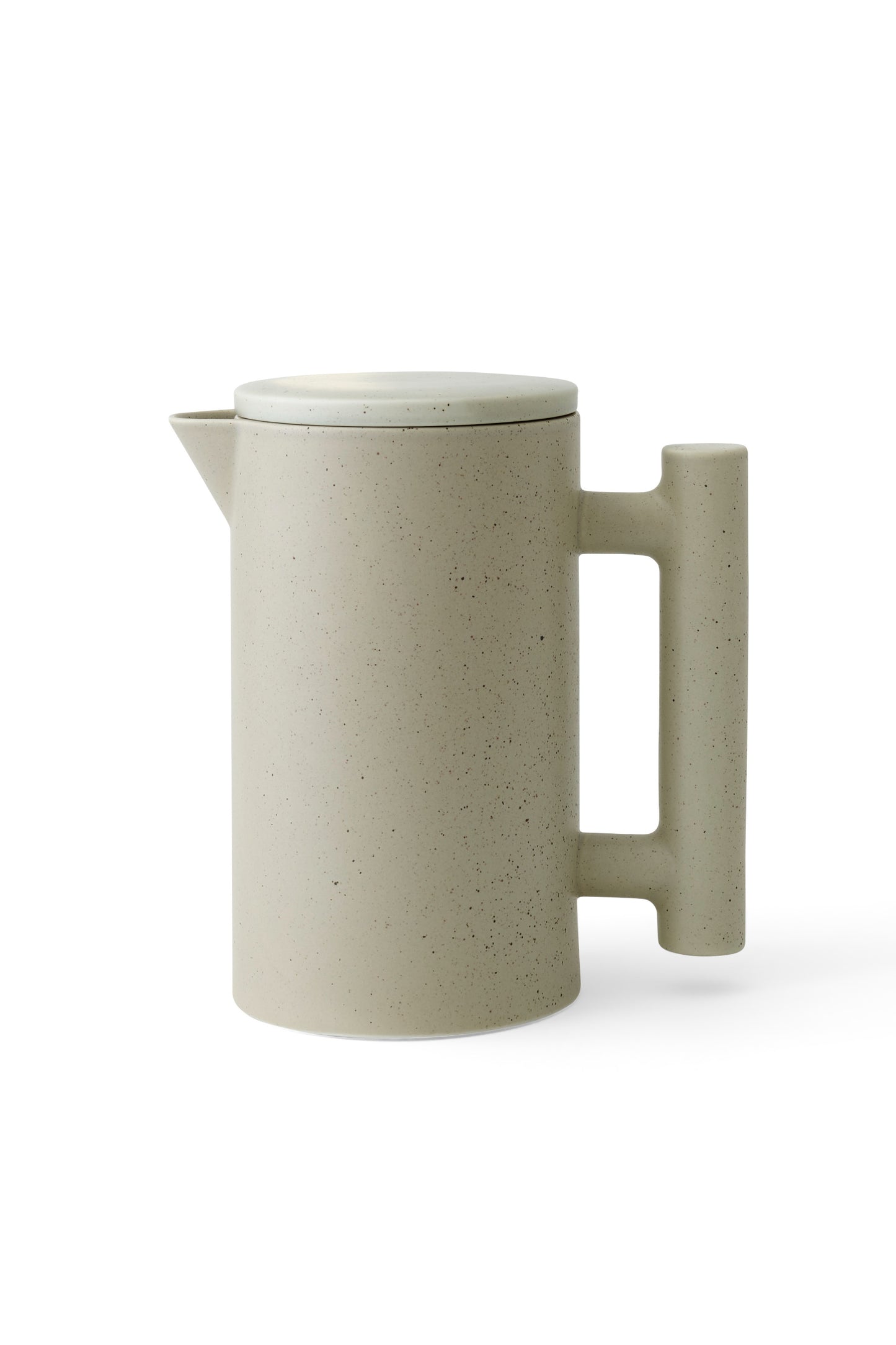 Tea coffee brewing pot ceramic speckled grey minimal look