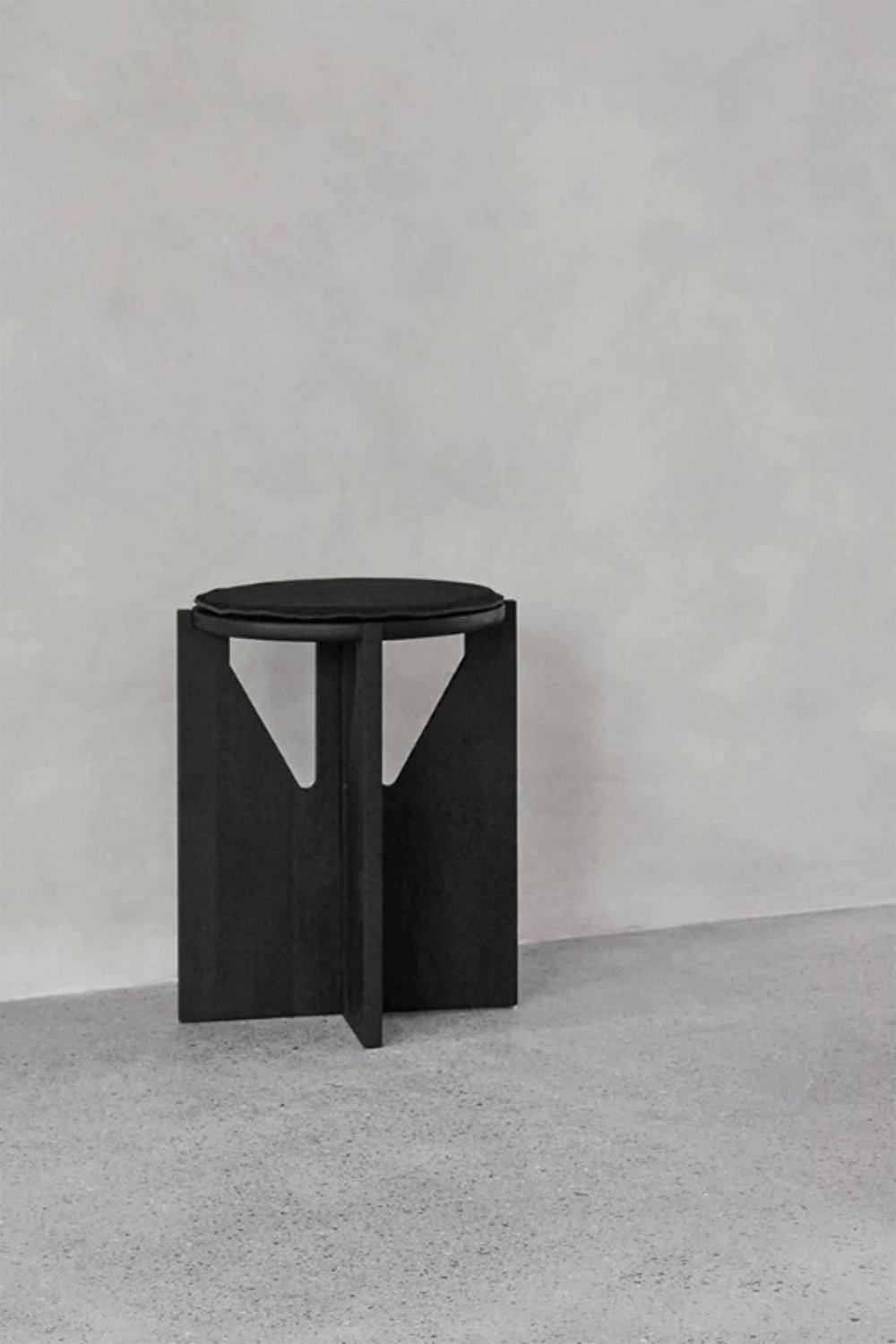 Wooden Stool Black by Kristina Dam.