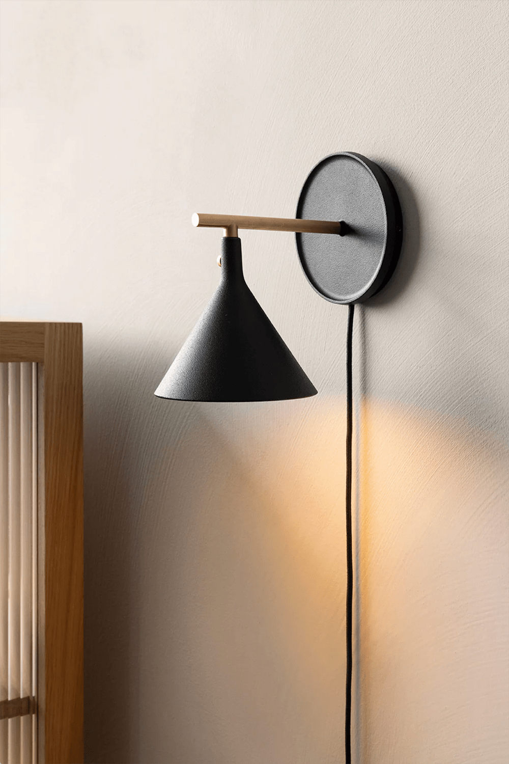 Cast Sconce Wall Lamp Diffuser, dimmer by Menu.