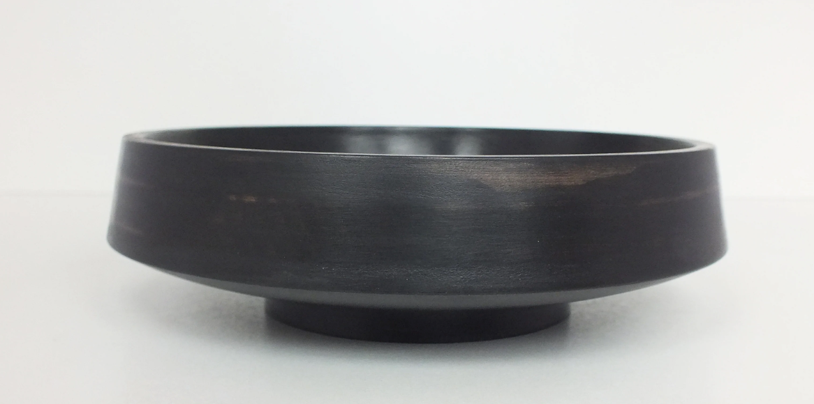 Little Vintage Black Bowl (also as a set of 2), inspired by Japanese design. Handcrafted from maple wood, revealing a unique patina and drawing. Food-safe and water-repellent hard wax finish.