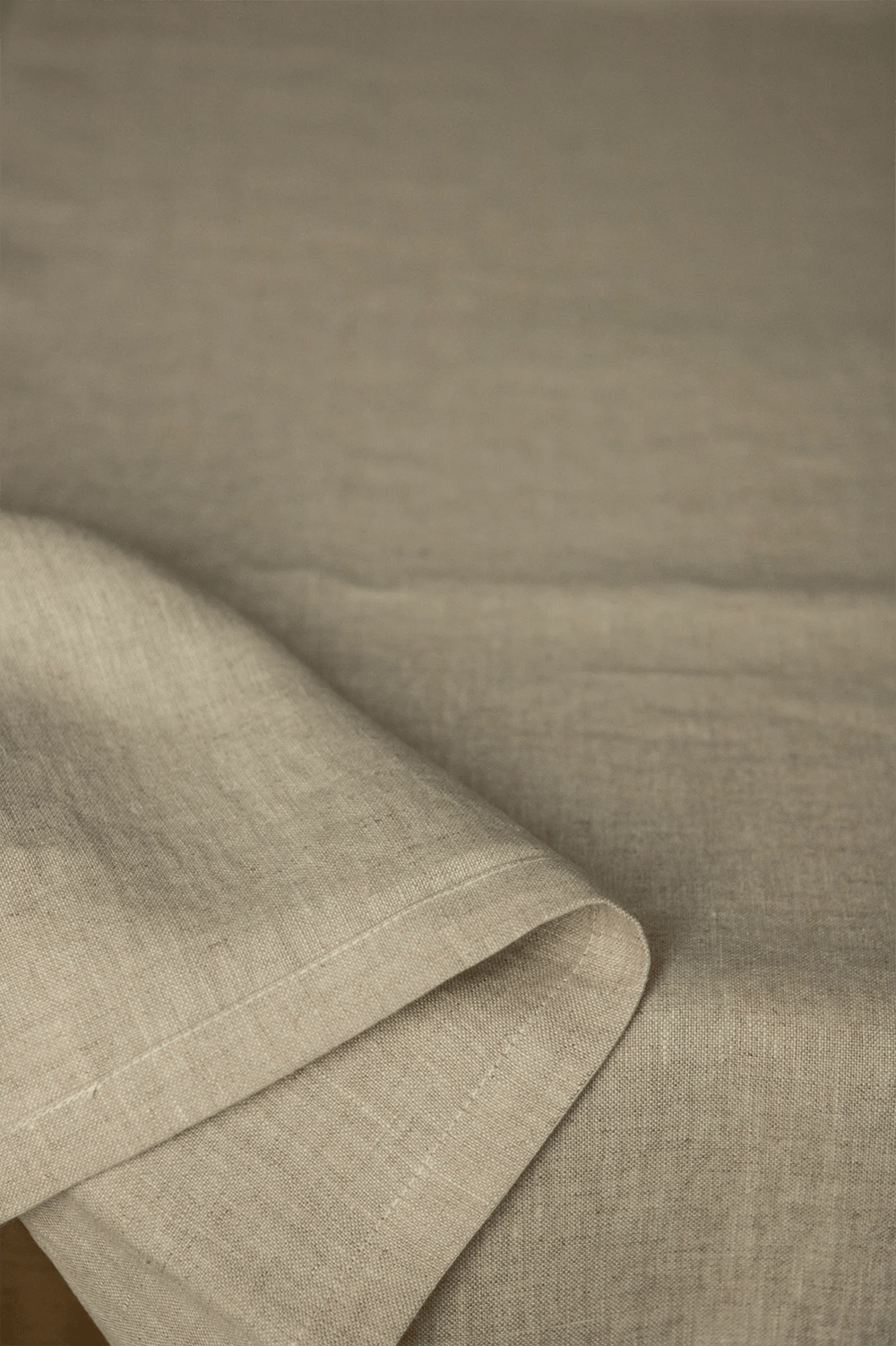 Close-up of the details in the Linen Tablecloth by Timeless Linen.
