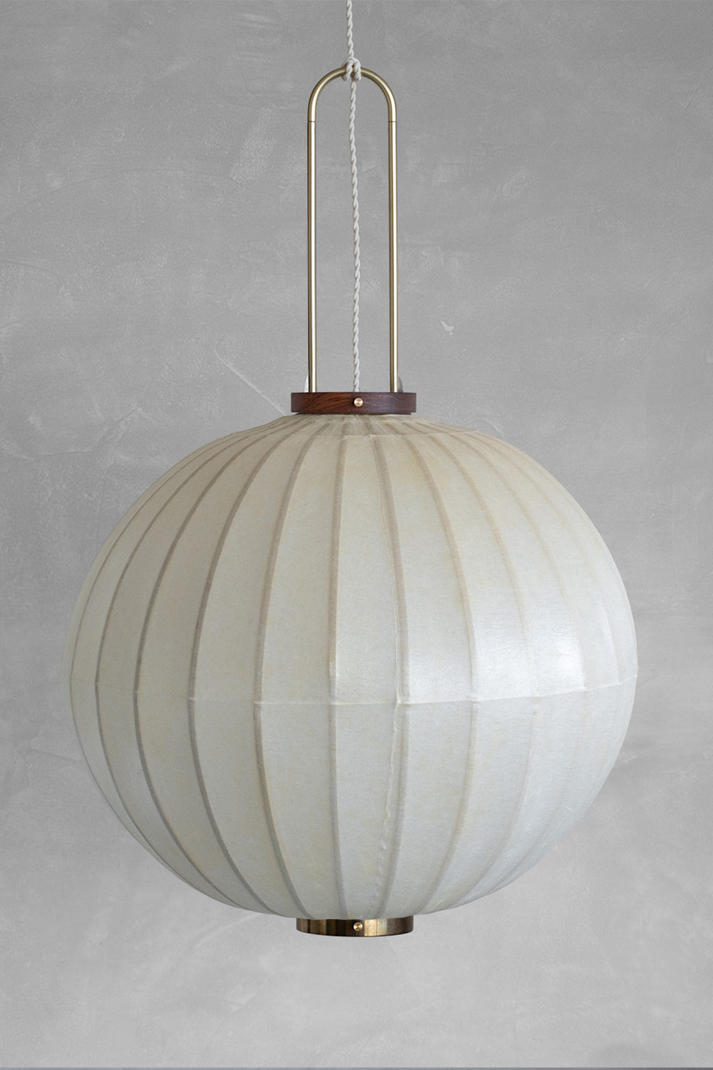 The round Mandarin shape Heritage Lantern White by Taiwan Lantern.